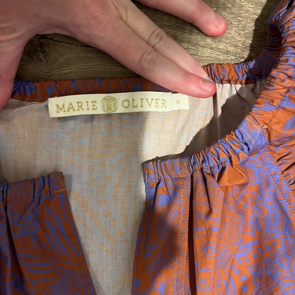 Marie Oliver Rust and Blue Mini Dress - Picture 8 of 11